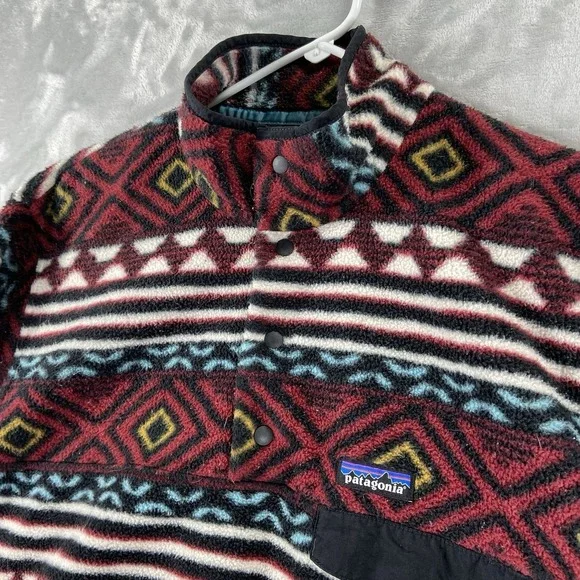 Patagonia Synchilla Sweater men's Medium 1/4 Snap-T Pullover Aztec Saltillo 2016